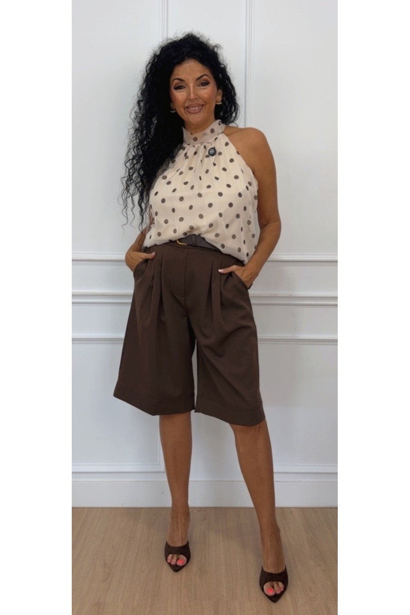 Blusa cuello halter lunar