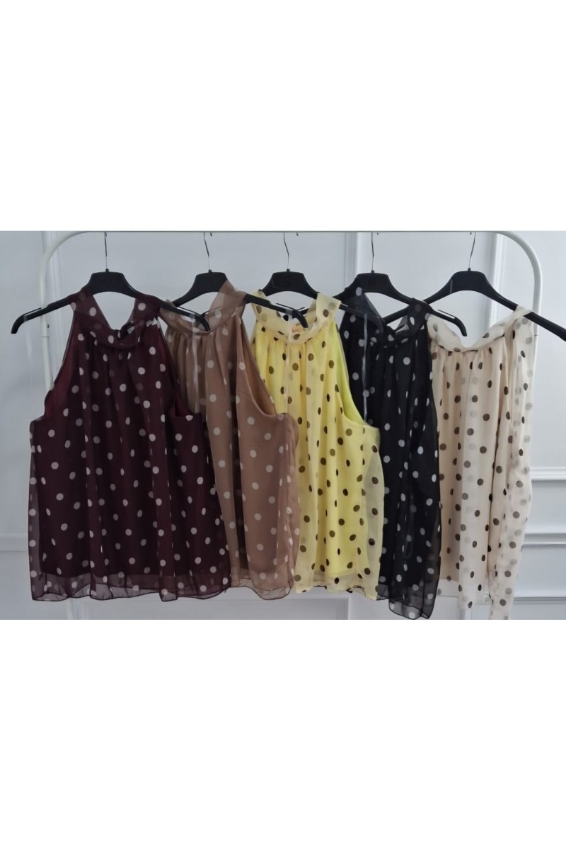 Blusa cuello halter lunar