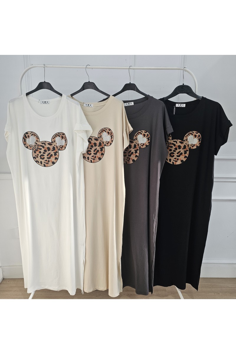 Maxi vestido cara mickey