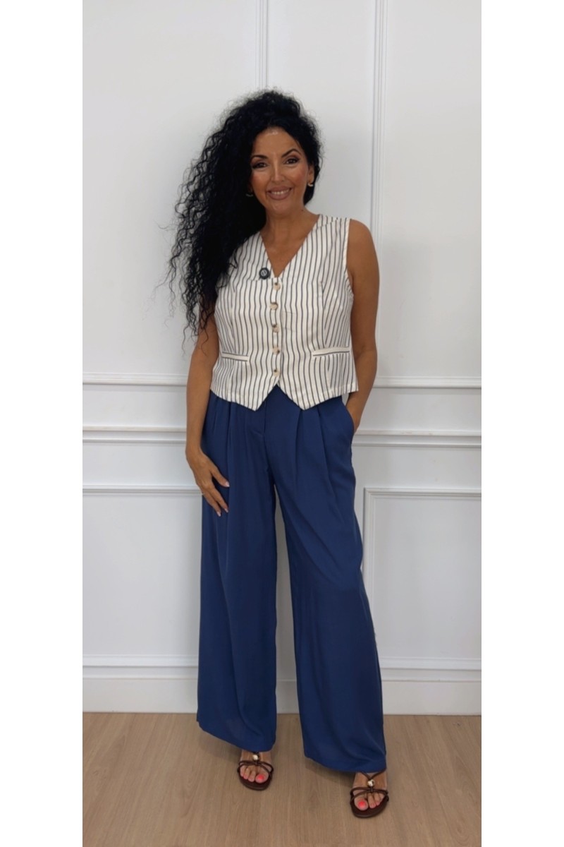 Conjunto chalequillo rayas