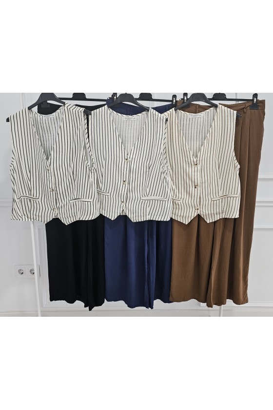 Conjunto chalequillo rayas