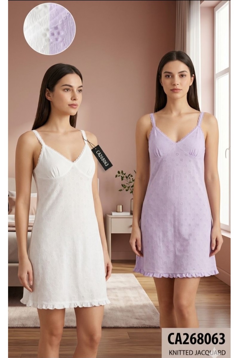 Camisón perforado lencero