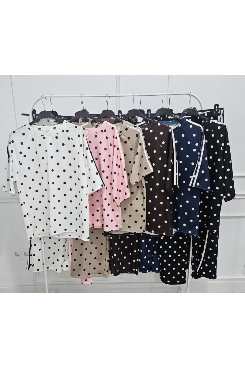 Conjunto adis lunar manga corta promoción