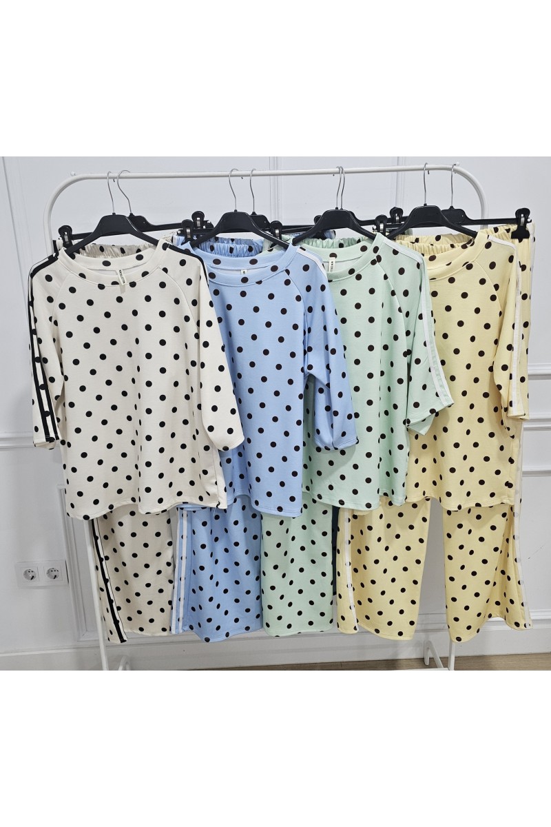 Conjunto adis lunar manga corta promoción