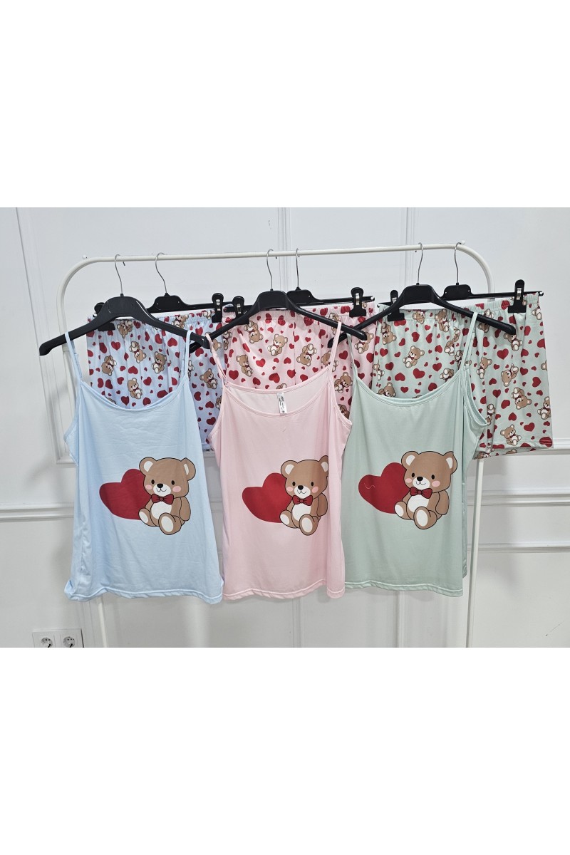 Pijama teddy cuore