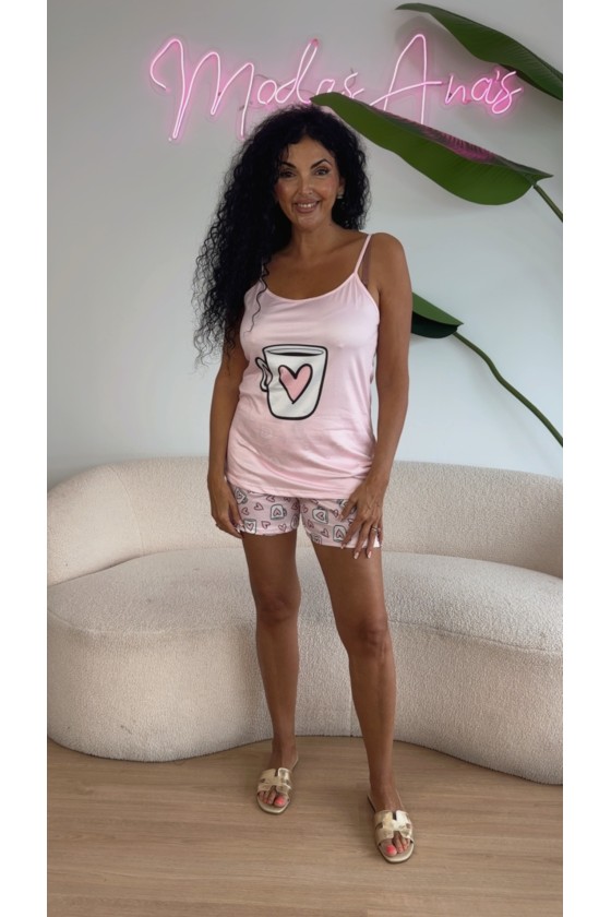 Pijama taza corazón