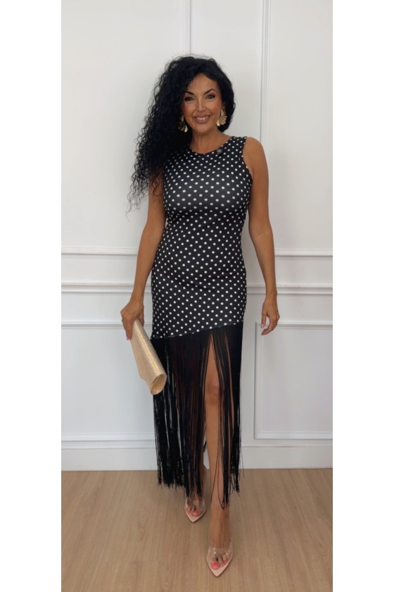 Vestido sevilla fleco lunar