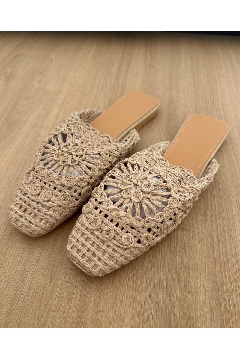 Mule beig cuadrada aa13-12