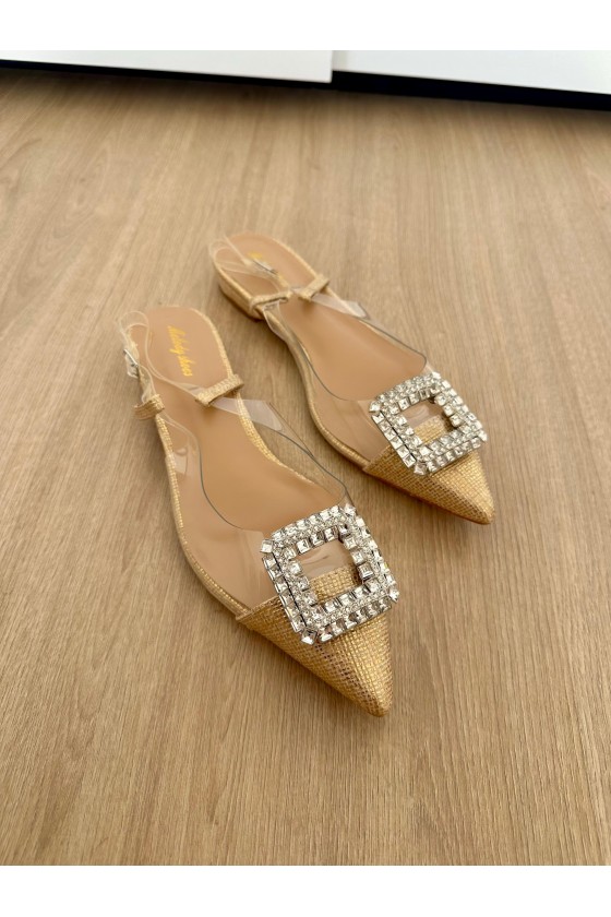 Sandalias vinilo dorada my10027-4