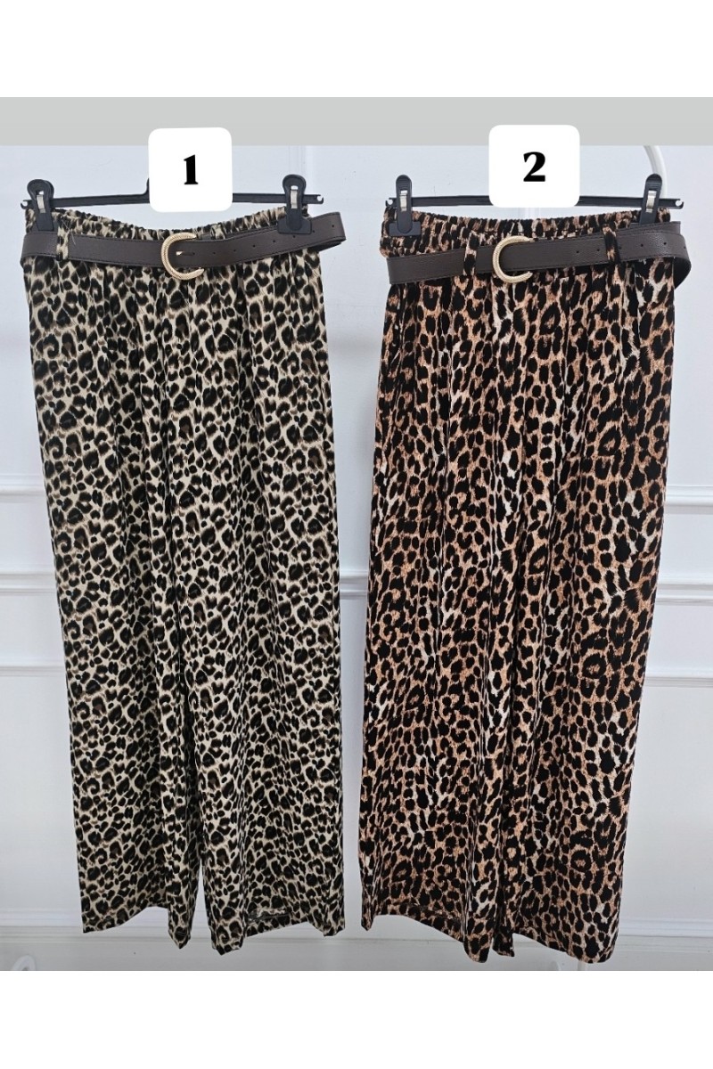 Pantalón palazzo leo cinturón