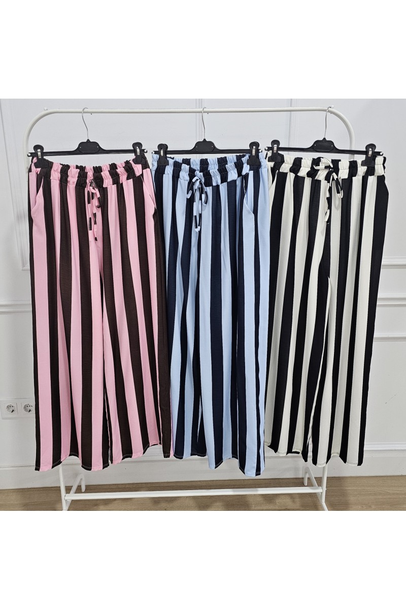 Pantalón fluido rayas