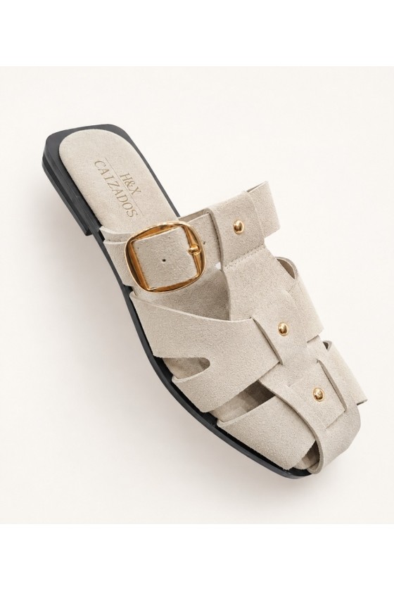 Cangrejeras mule beig