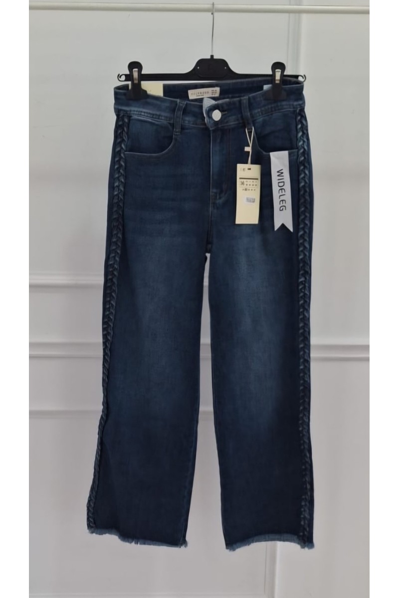 Vaquero wide leg trenzado