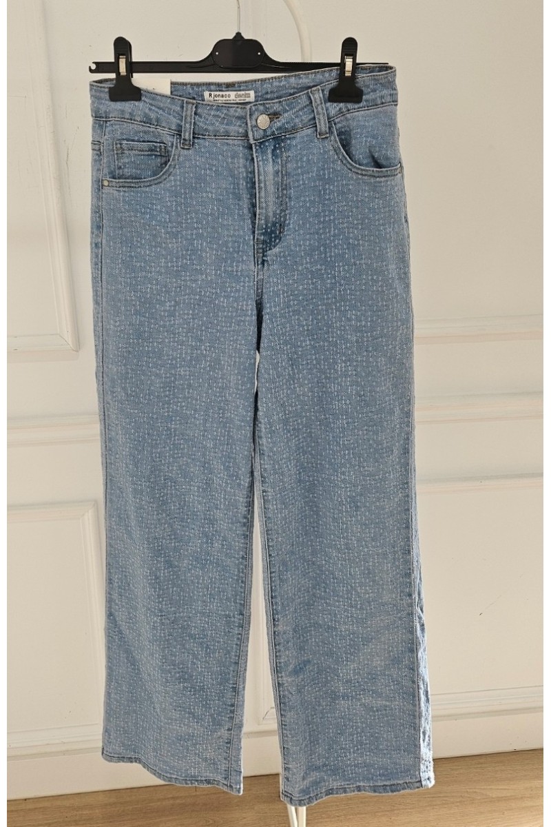 Vaquero wide leg espigado