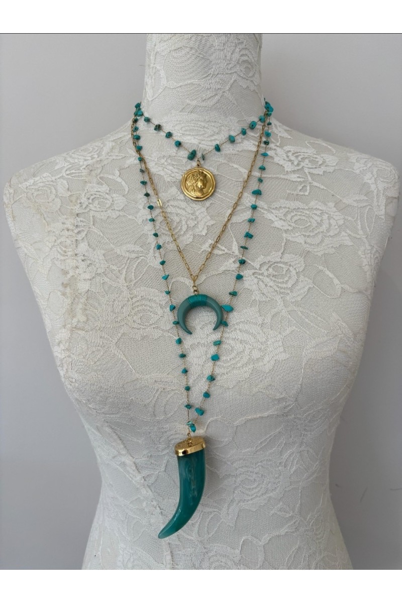 Collar Ibiza turquesa