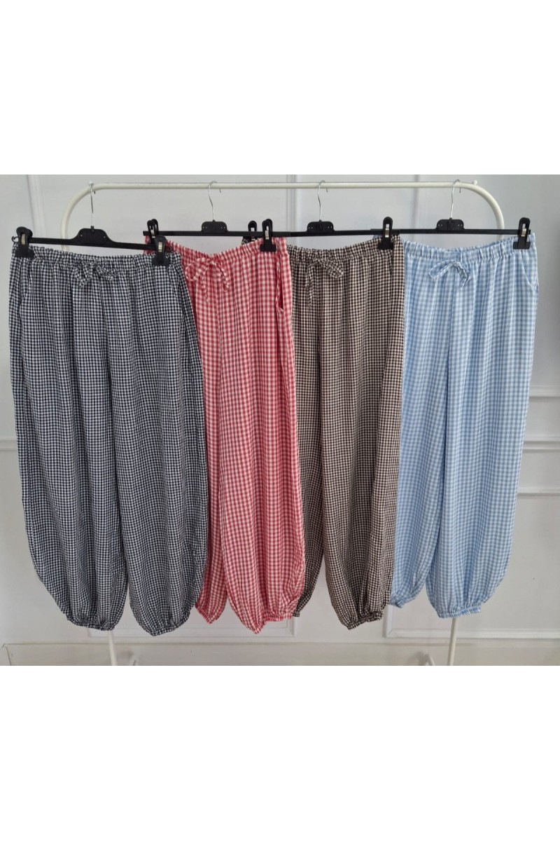 Pantalón bombacho vichy
