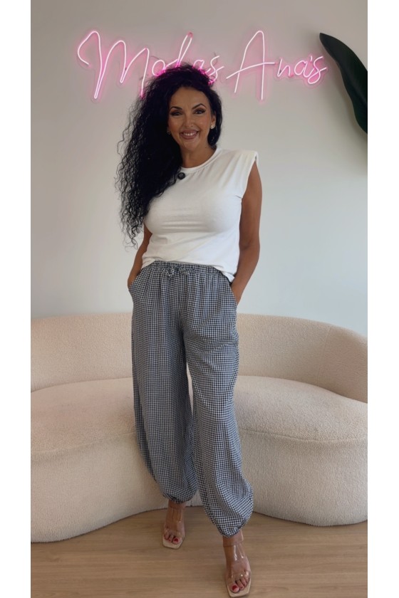 Pantalón bombacho vichy