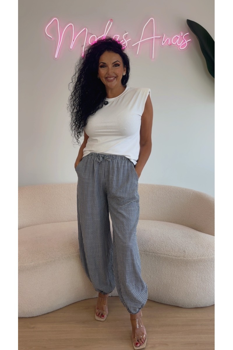 Pantalón bombacho vichy
