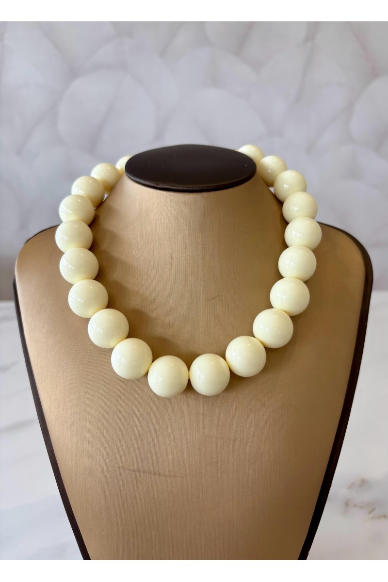 Collar bolas beig