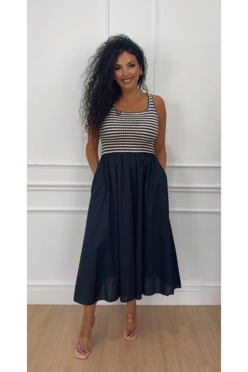 Vestido Grace marina