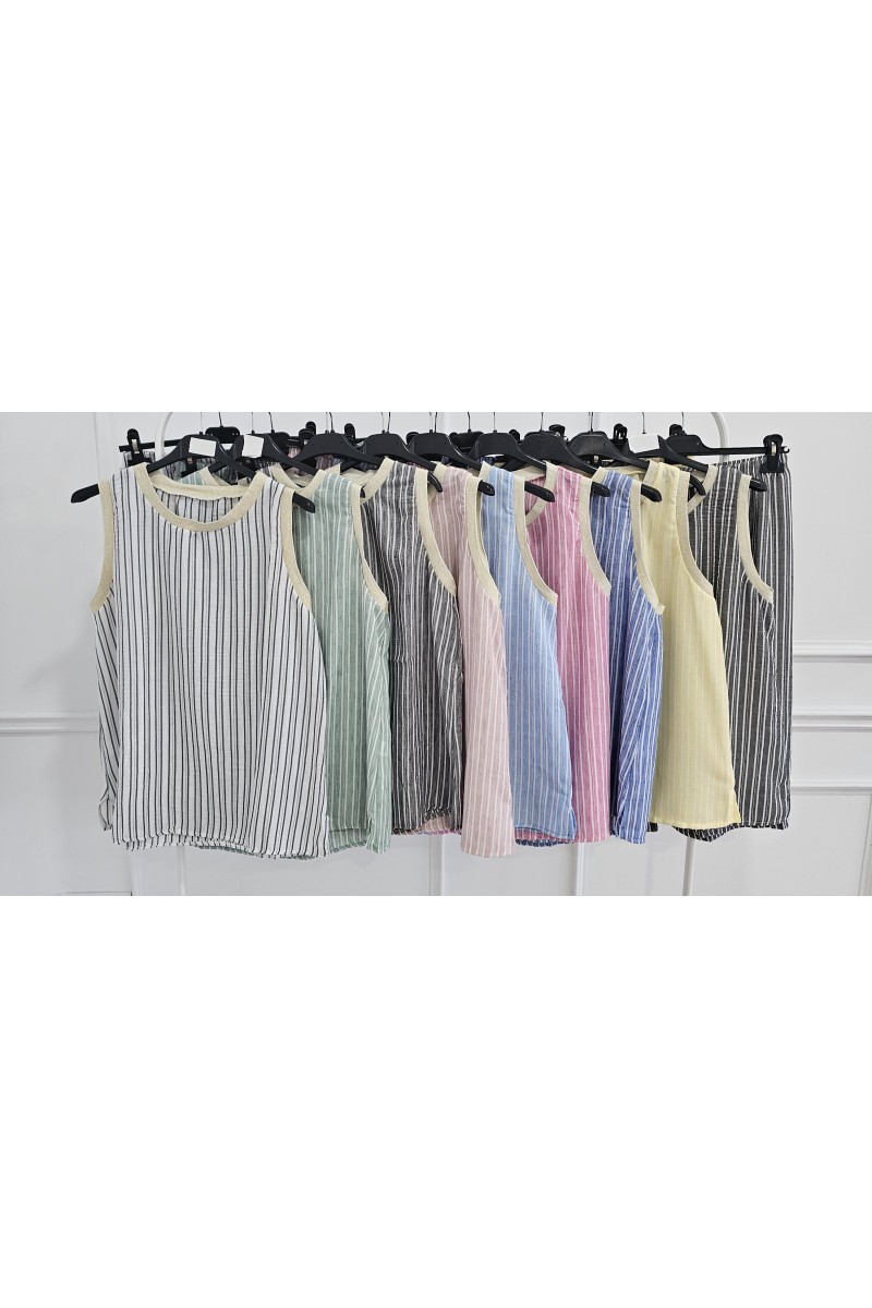 Conjunto bermudas rayas