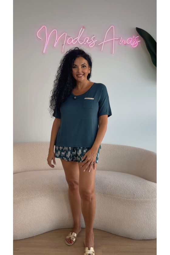 Pijama short zebra