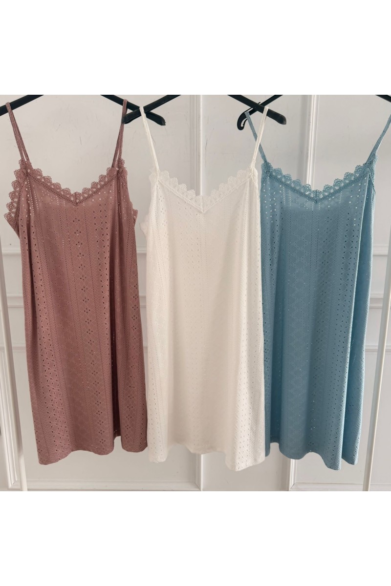 Camisón lencero perforado