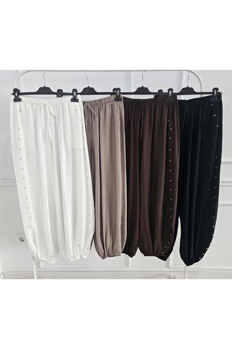 Pantalón bombacho tacha
