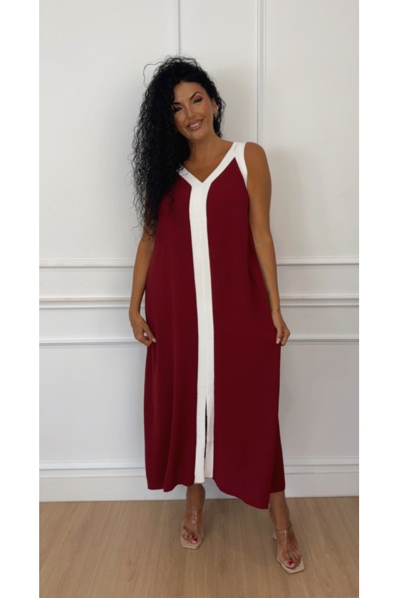 Vestido bicolor lima
