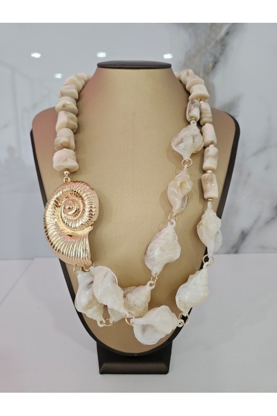 Collar caracola beig