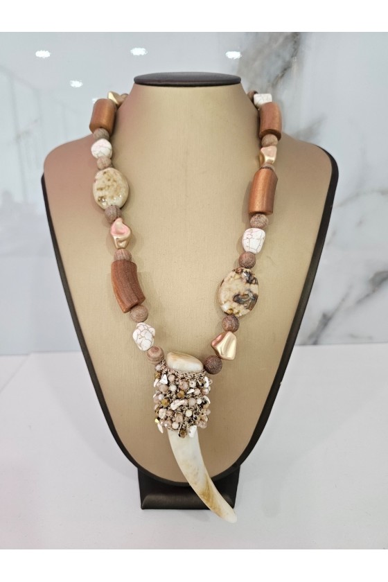 Collar cuerno camel