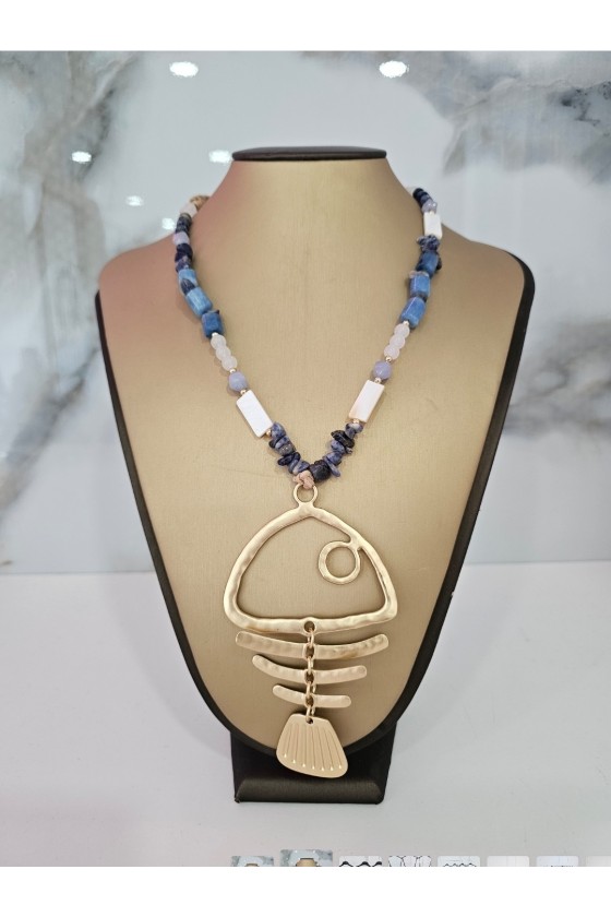 Collar pez azul