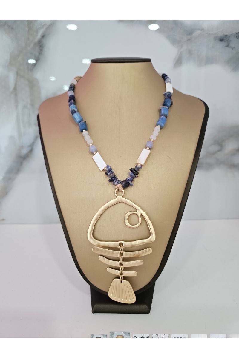 Collar pez azul