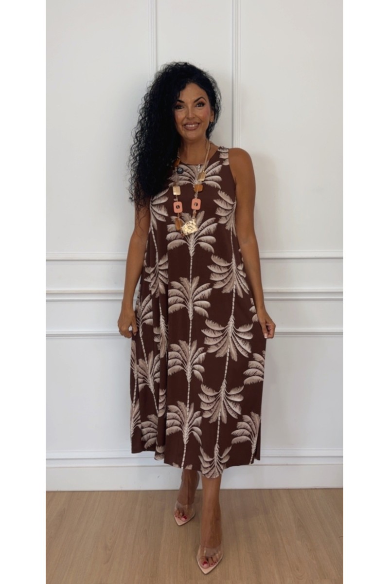 Vestido bolonia palmeras